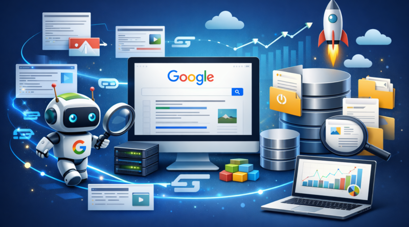 how google crawls and indexes websites illustration